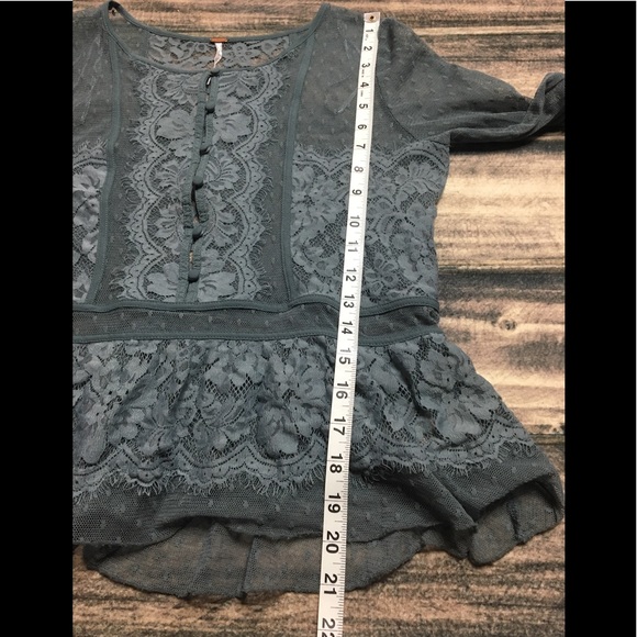 Free People Sheer Floral Top Long Sleeve Size S - Picture 5 of 8